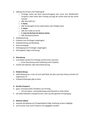 Infos Firmung 2025-2